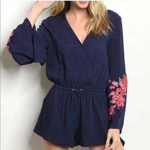 Embroidered Romper